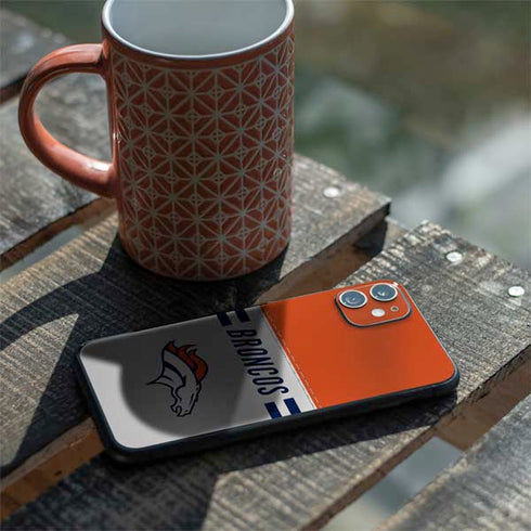 NFL Denver Broncos White Striped iPhone 11 Skin